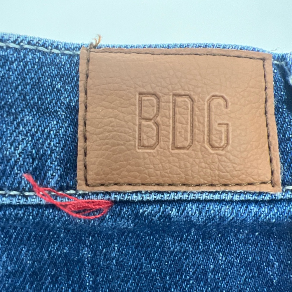 BDG Urban Outfitters A-Wide Skater Baggy Hi Rise Jeans Size 25 Dark Wash - Picture 2 of 12
